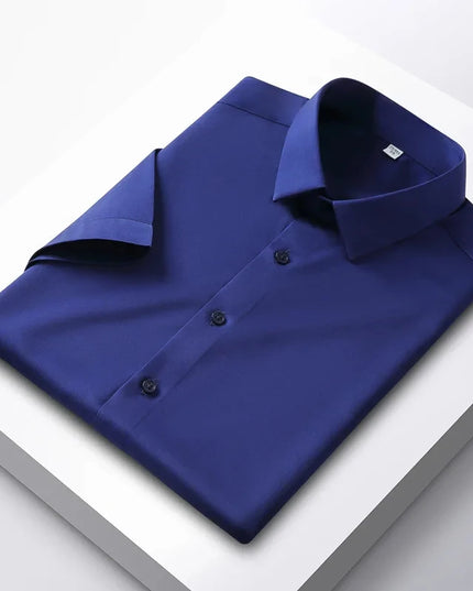 Men's Non-Iron Anti-Wrinkle Short Sleeve Shirt - Casual Business Style