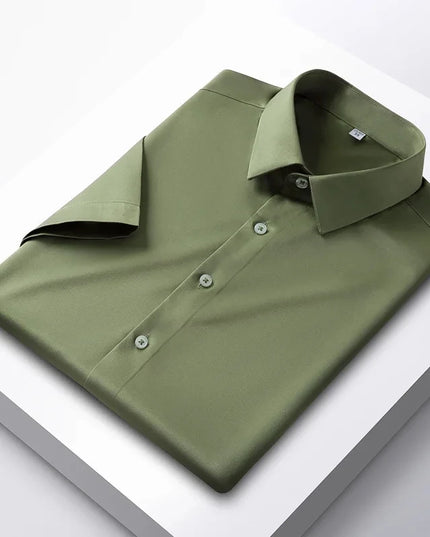 Men's Non-Iron Anti-Wrinkle Short Sleeve Shirt - Casual Business Style