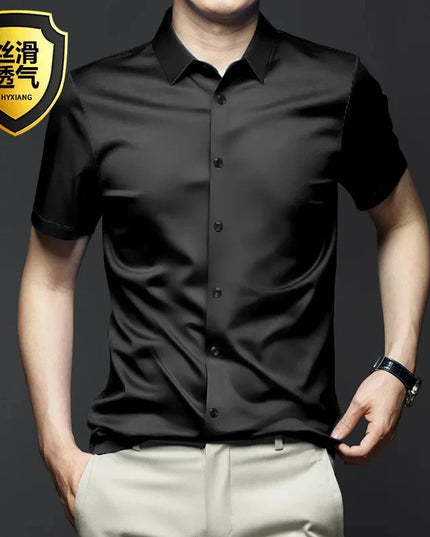 Men's Non-Iron Anti-Wrinkle Short Sleeve Shirt - Casual Business Style