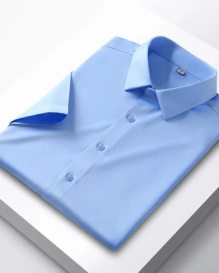 Men's Non-Iron Anti-Wrinkle Short Sleeve Shirt - Casual Business Style