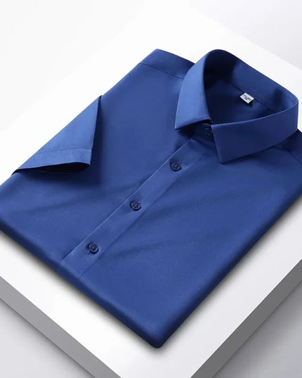 Men's Non-Iron Anti-Wrinkle Short Sleeve Shirt - Casual Business Style