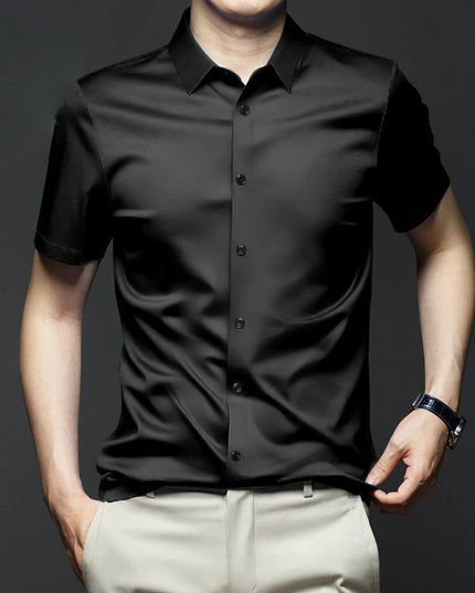 Men's Non-Iron Anti-Wrinkle Short Sleeve Shirt - Casual Business Style