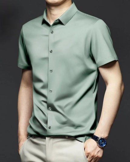 Men's Non-Iron Anti-Wrinkle Short Sleeve Shirt - Casual Business Style