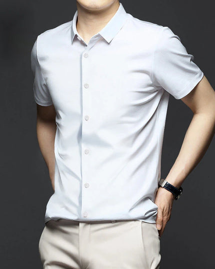 Men's Non-Iron Anti-Wrinkle Short Sleeve Shirt - Casual Business Style