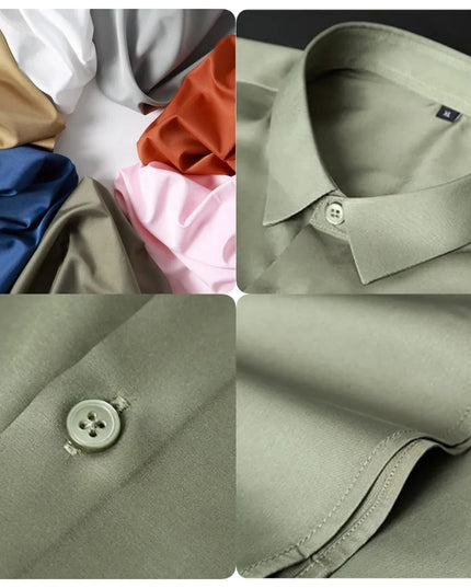 Men's Non-Iron Anti-Wrinkle Short Sleeve Shirt - Casual Business Style