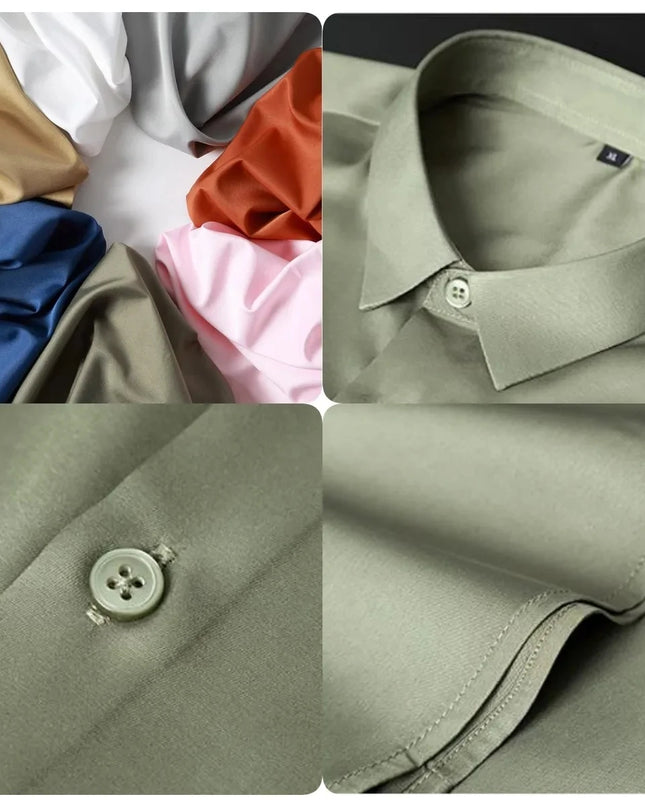 Men's Non-Iron Anti-Wrinkle Short Sleeve Shirt - Casual Business Style