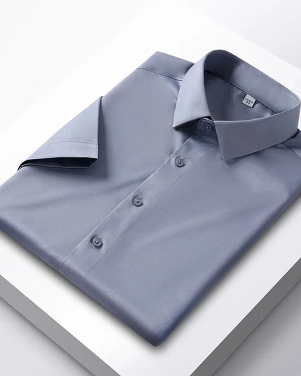 Men's Non-Iron Anti-Wrinkle Short Sleeve Shirt - Casual Business Style