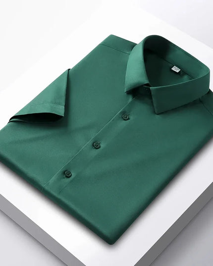 Men's Non-Iron Anti-Wrinkle Short Sleeve Shirt - Casual Business Style