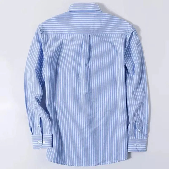 Men's Plus 5XL 6XL Oxford Shirt - 100% Cotton Casual Dress