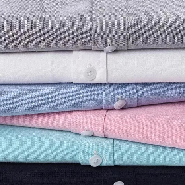 Men's Plus 5XL 6XL Oxford Shirt - 100% Cotton Casual Dress