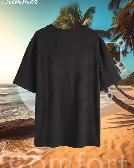 Men's Plus Size Round Neck T-Shirt - Heather Gray Casual Fit
