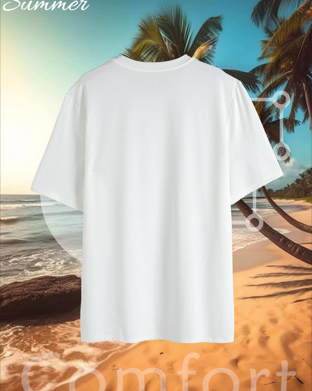 Men's Plus Size Round Neck T-Shirt - Heather Gray Casual Fit