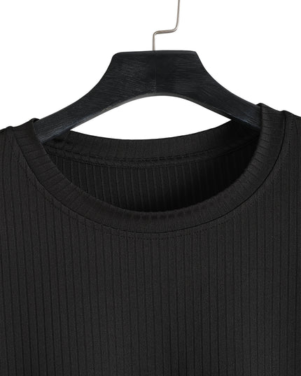 Men's Plus Size Round Neck T-Shirt - Heather Gray Casual Fit