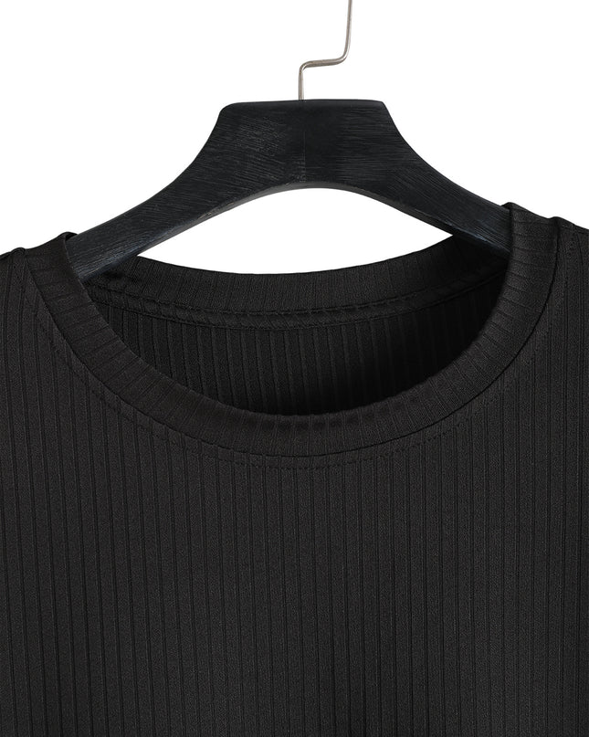 Men's Plus Size Round Neck T-Shirt - Heather Gray Casual Fit
