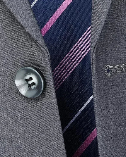 Men's Plus-Size Slim-Fit Suit - Blazer & Pants for Weddings