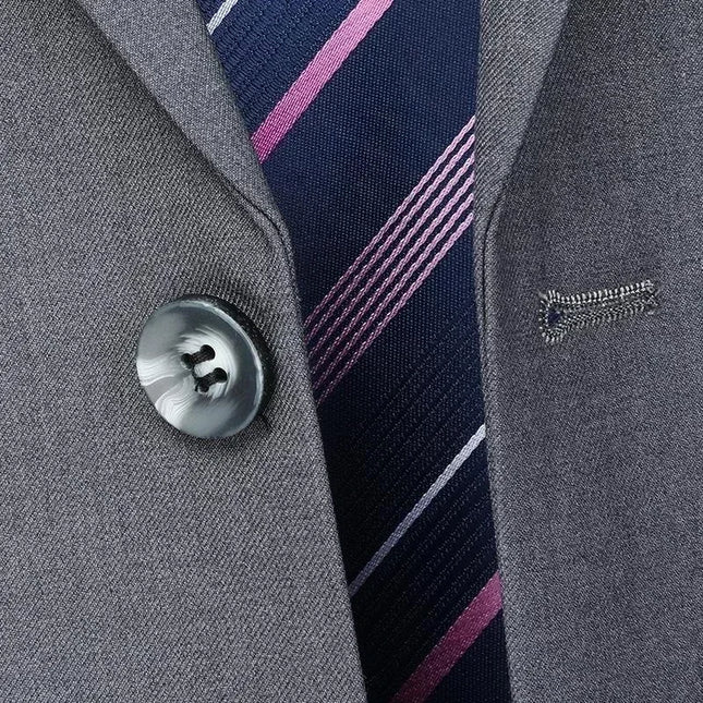 Men's Plus-Size Slim-Fit Suit - Blazer & Pants for Weddings