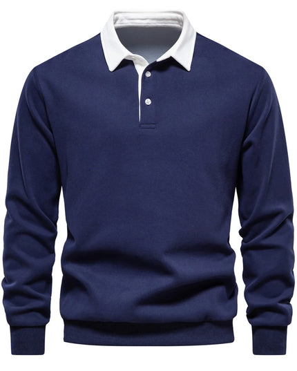 Men's Polo Neck Sweatshirts - Casual Autumn Fashion