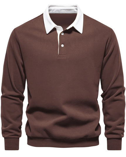 Men's Polo Neck Sweatshirts - Casual Autumn Fashion