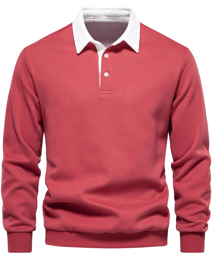 Men's Polo Neck Sweatshirts - Casual Autumn Fashion