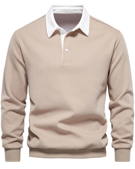 Men's Polo Neck Sweatshirts - Casual Autumn Fashion