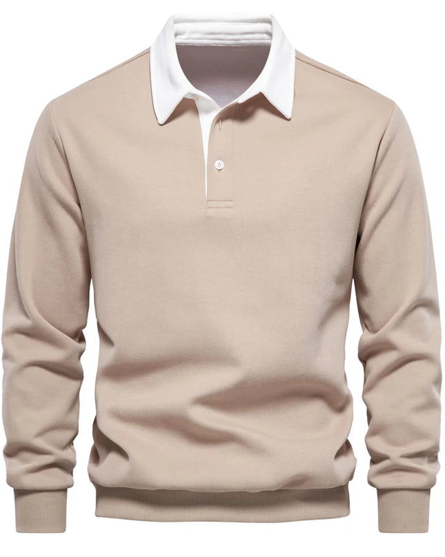 Men's Polo Neck Sweatshirts - Casual Autumn Fashion