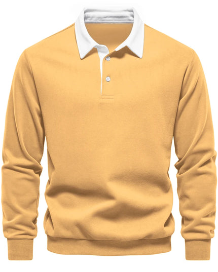 Men's Polo Neck Sweatshirts - Casual Autumn Fashion