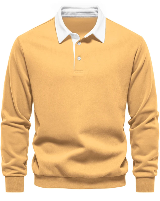 Men's Polo Neck Sweatshirts - Casual Autumn Fashion