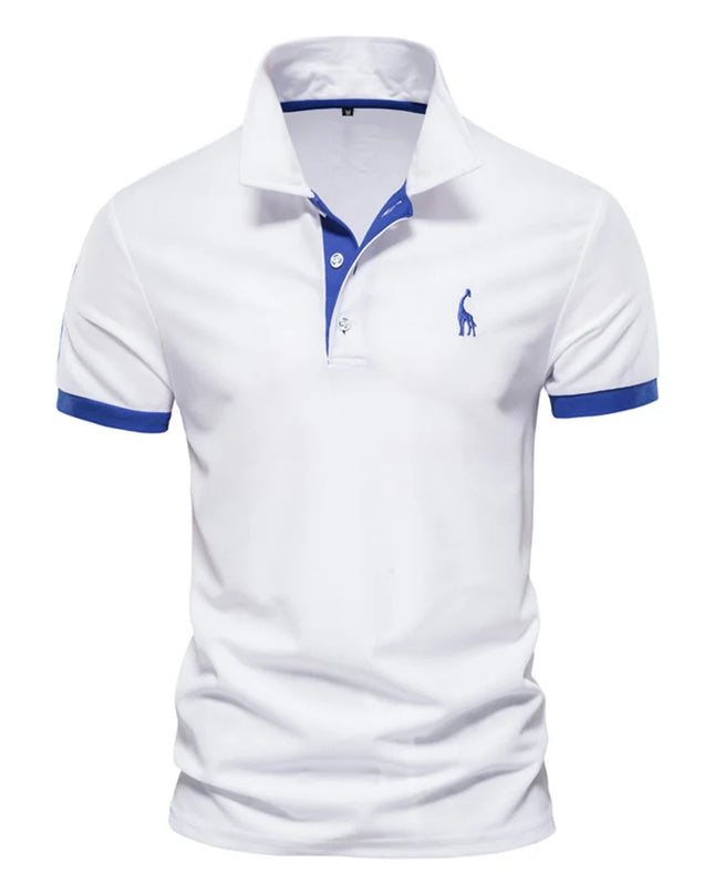 Men's Polo Shirt - Embroidered Short Sleeve Casual Summer