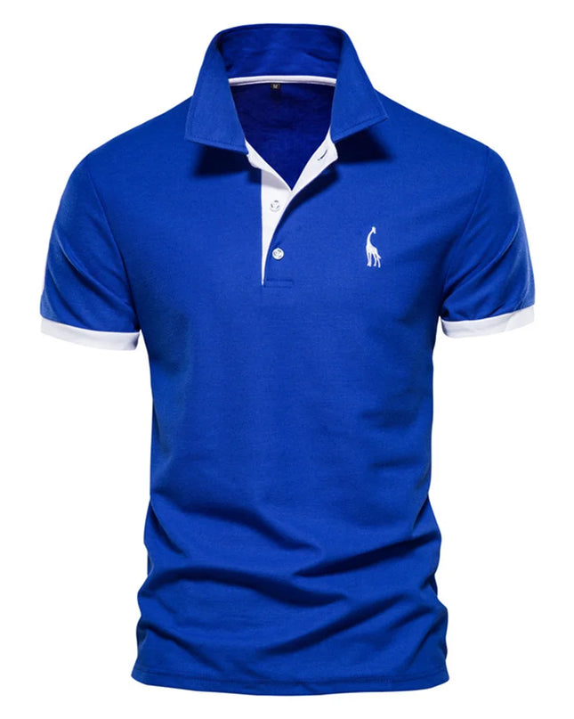 Men's Polo Shirt - Embroidered Short Sleeve Casual Summer