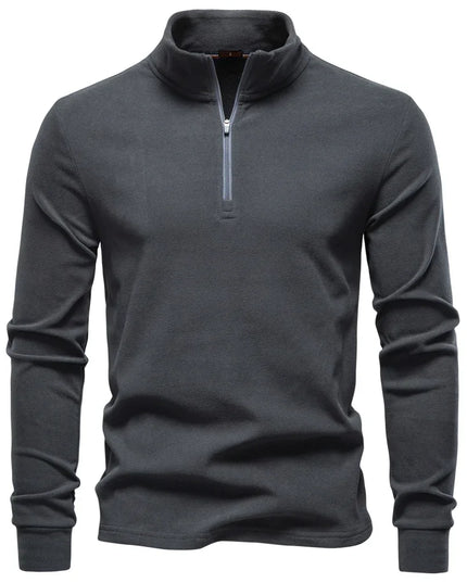 Men's Pullover Zipper Sweatshirt - Casual Warm Streetwear