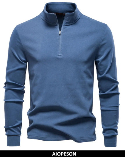 Men's Pullover Zipper Sweatshirt - Casual Warm Streetwear