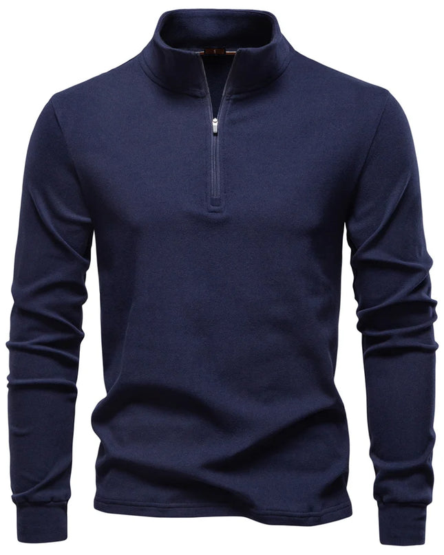 Men's Pullover Zipper Sweatshirt - Casual Warm Streetwear