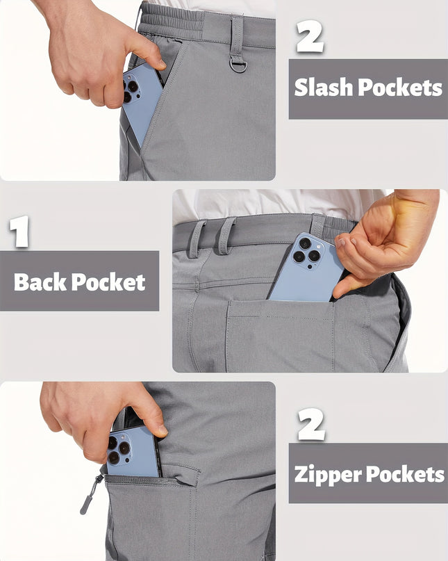 Men's Quick-Dry Hiking Cargo Shorts - Lightweight & Water Resistant