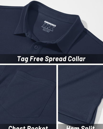 Men's Quick-Dry Polo Shirt - Lightweight, Breathable Sports Top