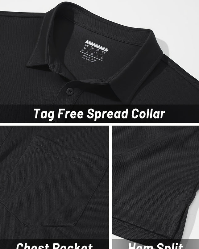 Men's Quick-Dry Polo Shirt - Lightweight, Breathable Sports Top