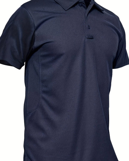 Men's Quick Dry Polo Shirt - Short Sleeve & 3-Button Placket