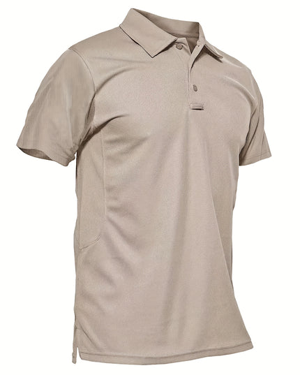 Men's Quick Dry Polo Shirt - Short Sleeve & 3-Button Placket