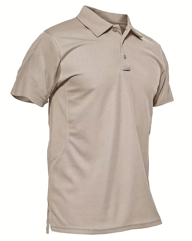 Men's Quick Dry Polo Shirt - Short Sleeve & 3-Button Placket
