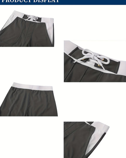 Men's Quick-Dry Swim Trunks - Lightweight, Breathable, Adjustable