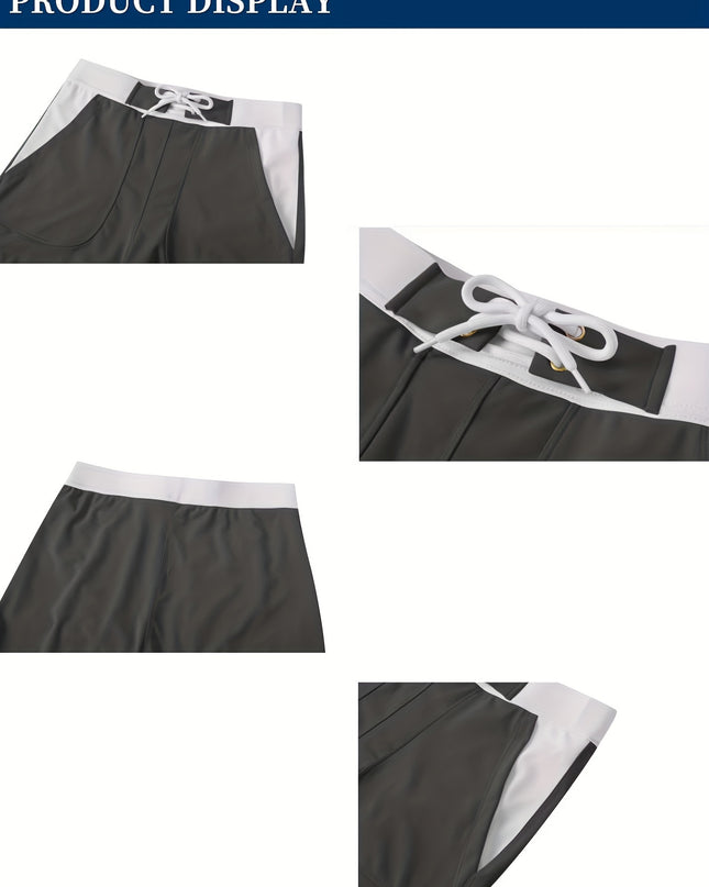 Men's Quick-Dry Swim Trunks - Lightweight, Breathable, Adjustable