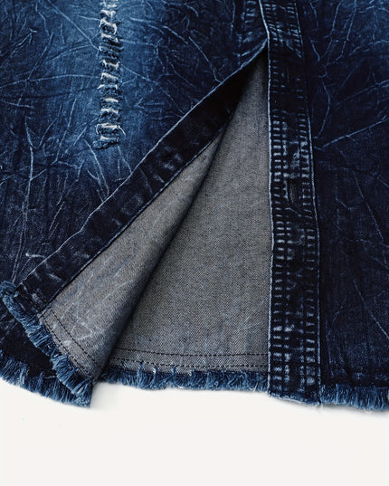 Men's Retro Denim Shirt - Long Sleeve Lapel Collar Top