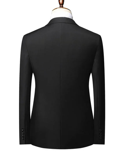 Men's S-8XL Blazer - Solid Color British Style Professional Jacket