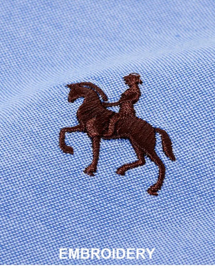 Men's Short Sleeve Oxford Shirt - 100% Cotton Solid Slim Fit