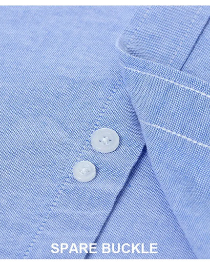 Men's Short Sleeve Oxford Shirt - 100% Cotton Solid Slim Fit