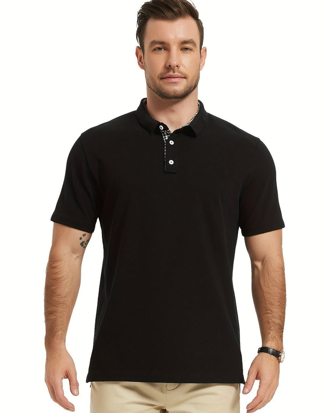 Men's Short-Sleeved Polo Shirt - Soft Cotton for Summer Wear