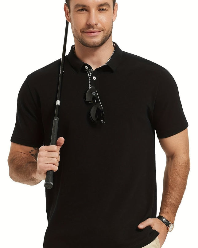Men's Short-Sleeved Polo Shirt - Soft Cotton for Summer Wear