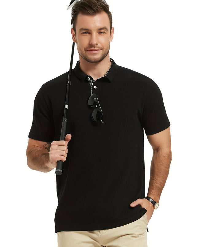 Men's Short-Sleeved Polo Shirt - Soft Cotton for Summer Wear