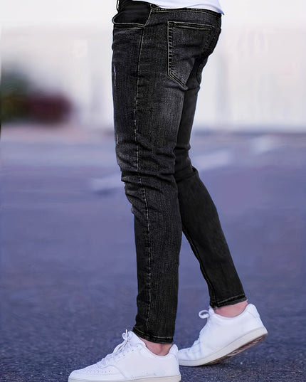 Men's Skinny Jeans - Distressed Casual Style for Everyday Wear