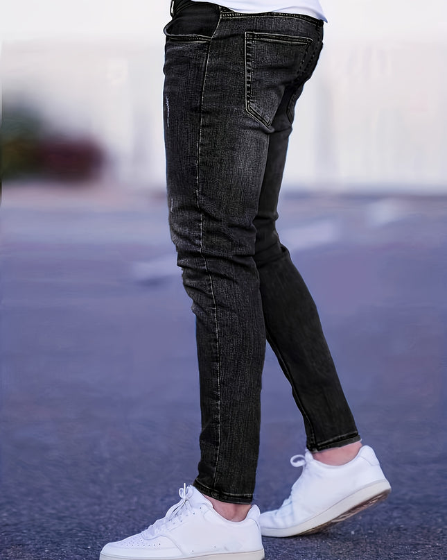 Men's Skinny Jeans - Distressed Casual Style for Everyday Wear