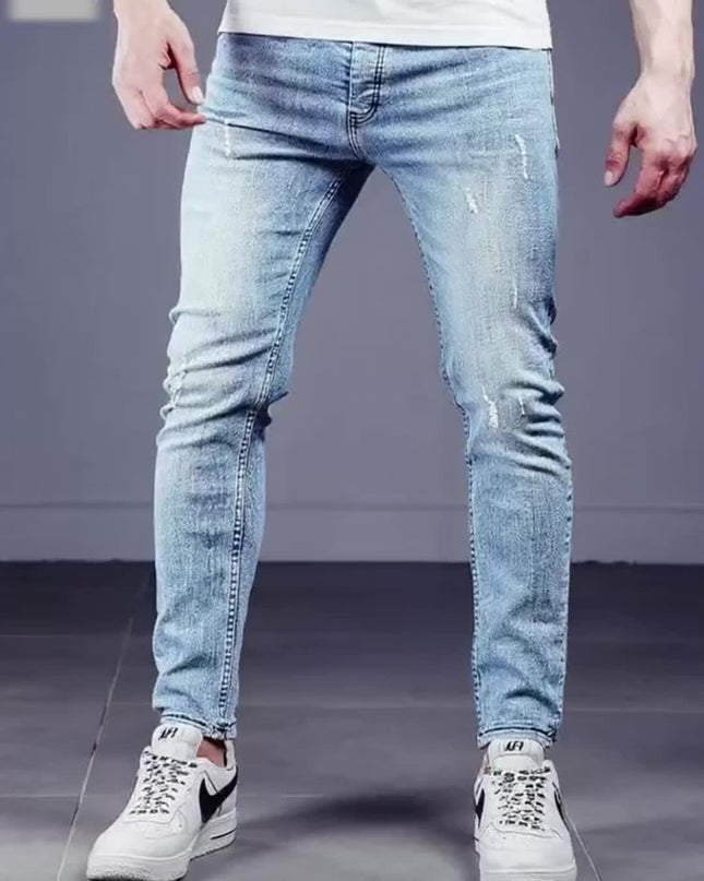 Men's Skinny Jeans - Distressed Casual Style for Everyday Wear